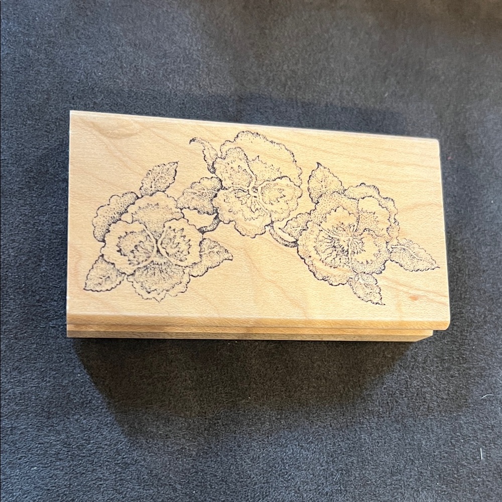 Floral Engraved Wooden Box